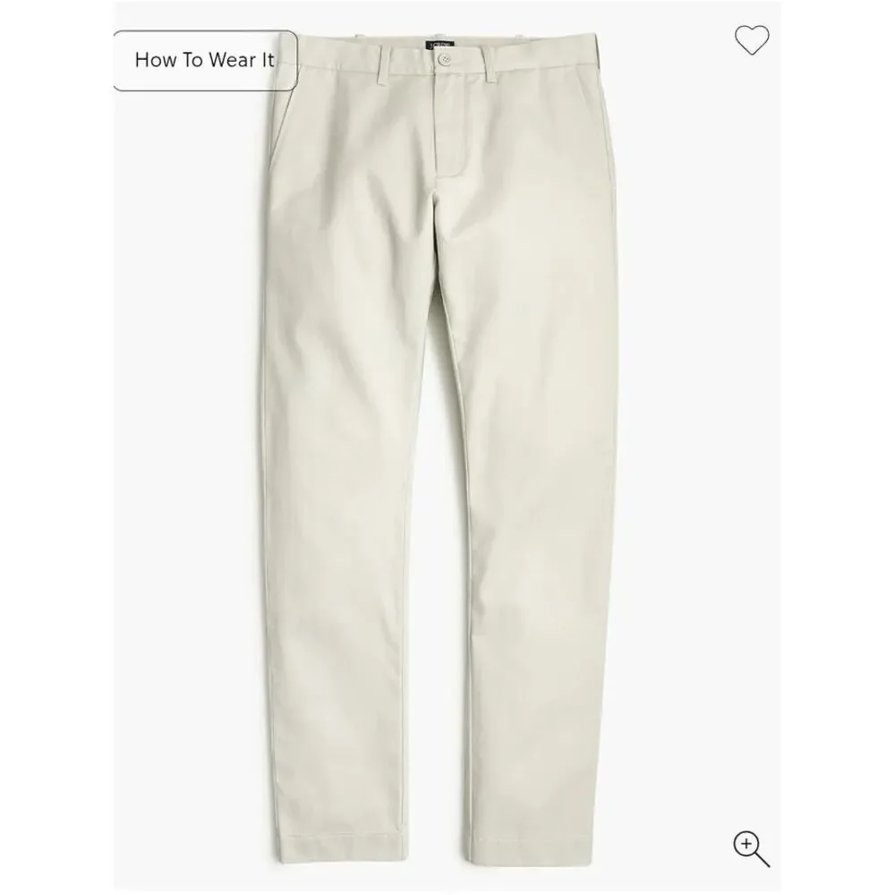 NWT J. CrewMen's Slim-Fit Flex Chino Pant Beige 33/30
